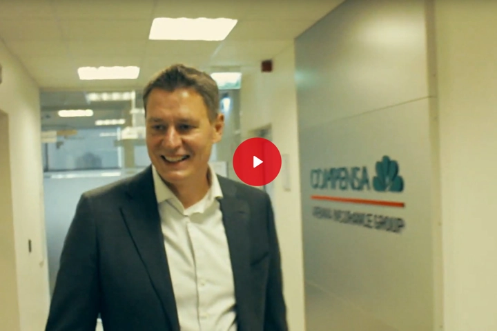 CEO Tomas Milašius im Büro der Compensa Life in Talinn