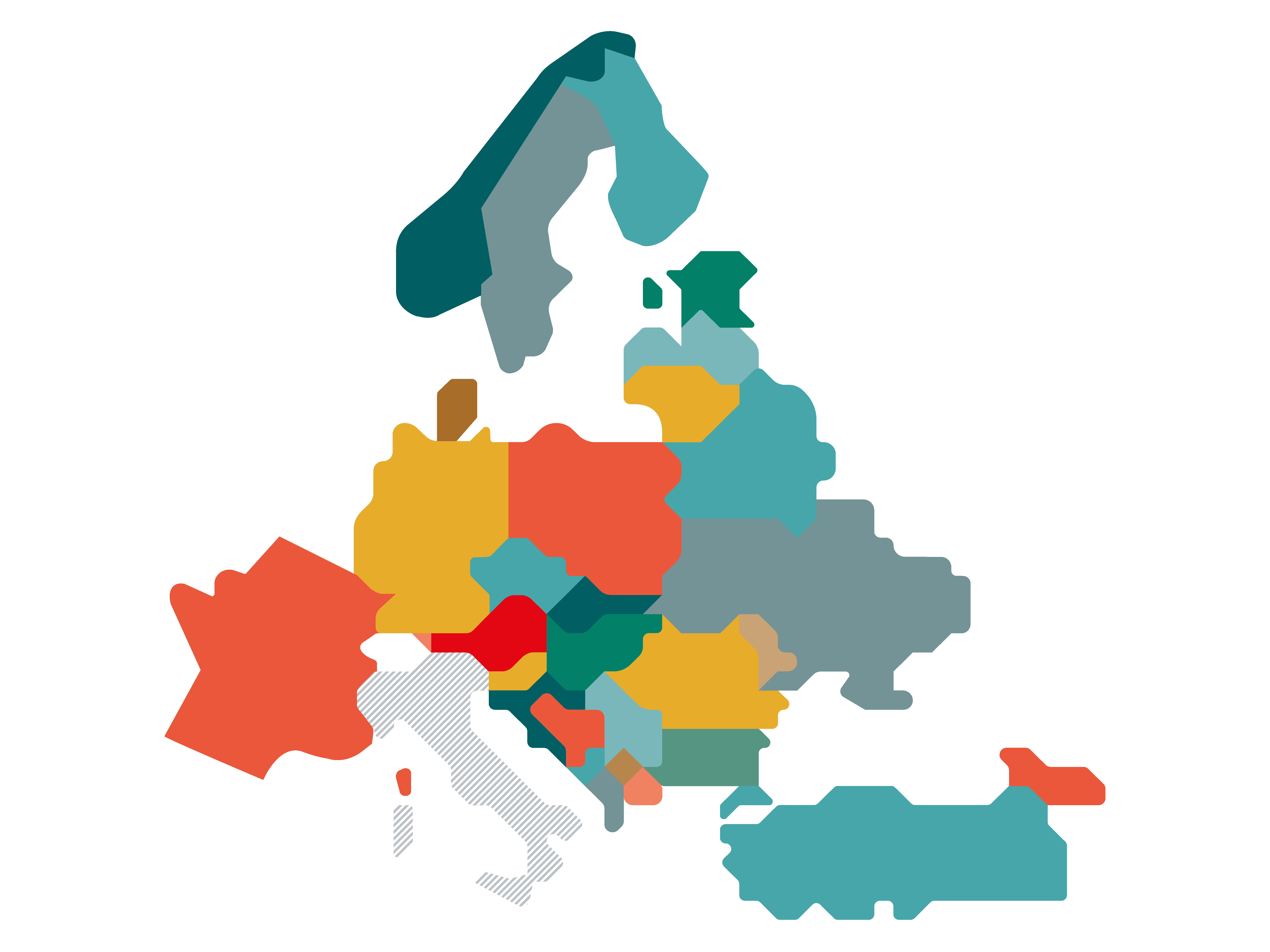 Colourful map of VIG countries