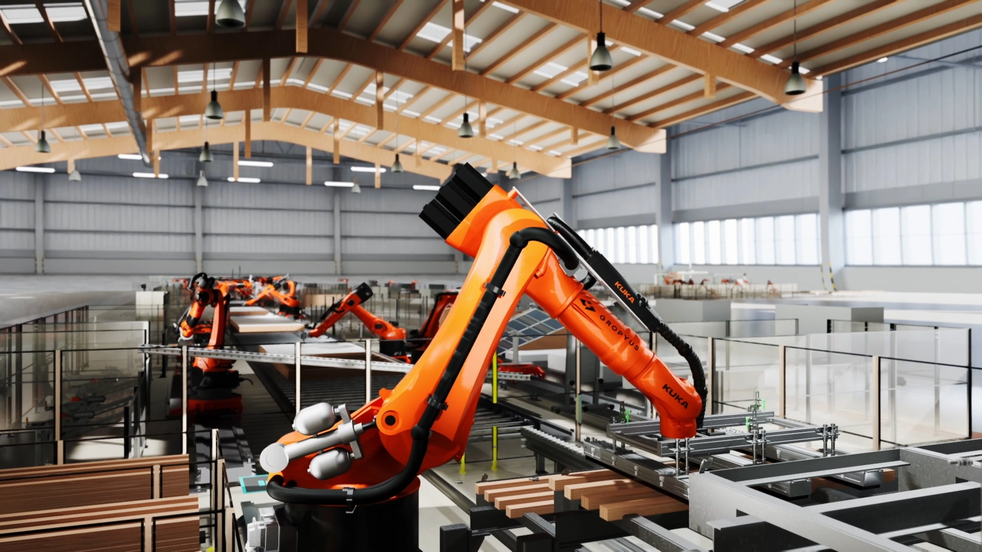 Automatisierungsprozess: Roboter bei der Fertigung