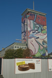 Wrapped Ringturm tower with poster advertising the 2008 capital increase