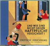 Old insurance advertising about liability insurance