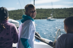 © mirno more Happy children aboard the peace fleet mirno more