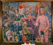 Oskar Kokoschka, Anschluss – Alice im Wunderland, 1942, Öl auf Leinwand, 63 x 76 cm, Sammlung Wiener Städtische Versicherung AG – Vienna Insurance Group, Wien.