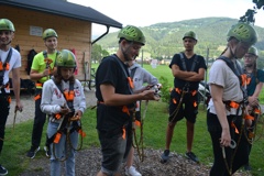 Visiting the high ropes course during the EYFON VIG YouthDays
