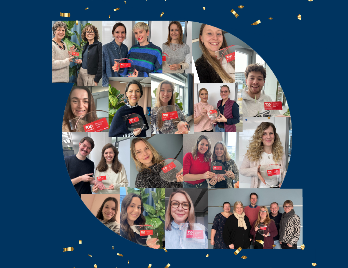 Kolleg:innen mit dem Top Employer Award 2026