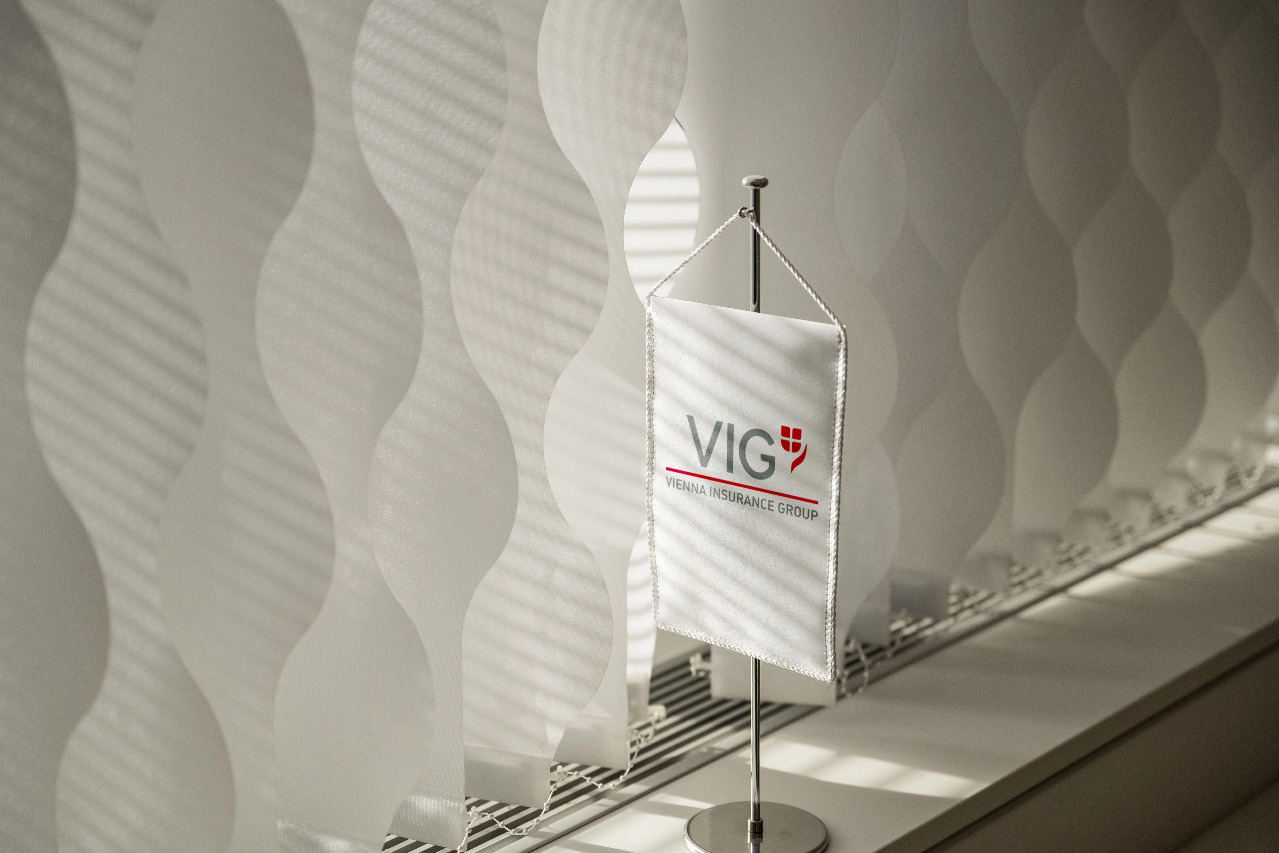 Tischfahne mit VIG Logo